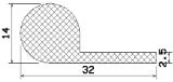 MZS 25208 - EPDM profiles - Flag or 'P' profiles MZS 25208 - EPDM profiles - Flag or 'P' profiles