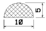 MZS 25229 - EPDM sponge profiles - Semi-circle, D-profiles MZS 25229 - EPDM sponge profiles - Semi-circle, D-profiles