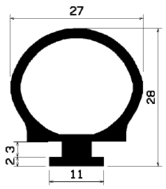 RT 0309 - EPDM rubber profiles - Sliding door – finger-guard profiles RT 0309 - EPDM rubber profiles - Sliding door – finger-guard profiles