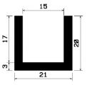 - TU1- 0805 1B= 25 m - rubber profiles - under 100 m - U shape profiles - TU1- 0805 1B= 25 m - rubber profiles - under 100 m - U shape profiles
