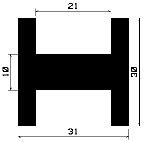 H 0797 - EPDM profiles - H-profiles H 0797 - EPDM profiles - H-profiles
