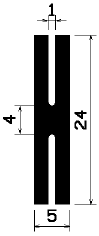 H - 0841 - EPDM profiles - H-profiles H - 0841 - EPDM profiles - H-profiles