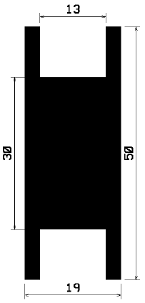 H 0536 - EPDM profiles - H-profiles H 0536 - EPDM profiles - H-profiles