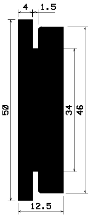 H 0487 - EPDM profiles - H-profiles H 0487 - EPDM profiles - H-profiles