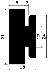 H 0488 - EPDM profiles - H-profiles H 0488 - EPDM profiles - H-profiles