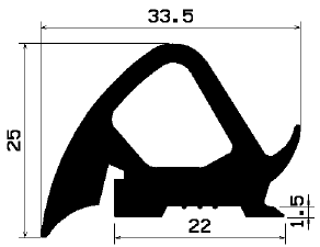 RT 0407 - EPDM rubber profiles - Sliding door – finger-guard profiles RT 0407 - EPDM rubber profiles - Sliding door – finger-guard profiles