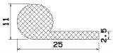 MZS 25242 - sponge profiles - Flag or 'P' profiles MZS 25242 - sponge profiles - Flag or 'P' profiles