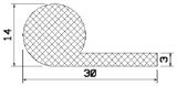 MZS 25241 - sponge profiles - Flag or 'P' profiles MZS 25241 - sponge profiles - Flag or 'P' profiles