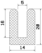 MZS 25262 - sponge profiles - U shape profiles MZS 25262 - sponge profiles - U shape profiles