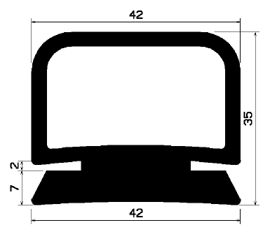 RT 0274 - EPDM rubber profiles - Sliding door – finger-guard profiles RT 0274 - EPDM rubber profiles - Sliding door – finger-guard profiles