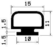 RT 0951 - EPDM rubber profiles - Sliding door – finger-guard profiles RT 0951 - EPDM rubber profiles - Sliding door – finger-guard profiles