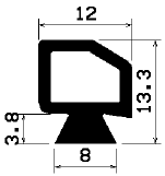RT 0952 - EPDM rubber profiles - Sliding door – finger-guard profiles RT 0952 - EPDM rubber profiles - Sliding door – finger-guard profiles