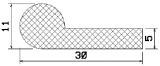 MZS 25274 - EPDM profiles - Flag or 'P' profiles MZS 25274 - EPDM profiles - Flag or 'P' profiles
