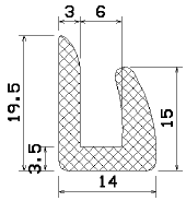 MZS 25275 - sponge profiles - U shape profiles MZS 25275 - sponge profiles - U shape profiles