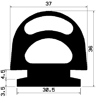 RT 0994 - EPDM rubber profiles - Sliding door – finger-guard profiles RT 0994 - EPDM rubber profiles - Sliding door – finger-guard profiles