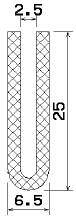 MZS 25289 - sponge profiles - U shape profiles MZS 25289 - sponge profiles - U shape profiles