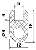 MZS 25301 - sponge profiles - U shape profiles MZS 25301 - sponge profiles - U shape profiles
