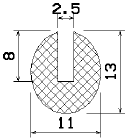 MZS 25305 - sponge profiles - U shape profiles MZS 25305 - sponge profiles - U shape profiles