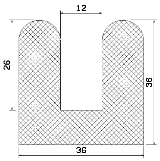 MZS - 25311 - sponge profiles - U shape profiles MZS - 25311 - sponge profiles - U shape profiles