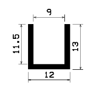 TU1- 1080 - rubber profiles - U shape profiles TU1- 1080 - rubber profiles - U shape profiles