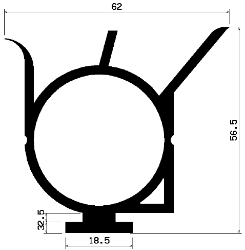 RT 1077 - EPDM rubber profiles - Sliding door – finger-guard profiles RT 1077 - EPDM rubber profiles - Sliding door – finger-guard profiles