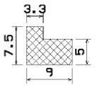 MZS 25331 - sponge rubber profiles - Angle shape profiles MZS 25331 - sponge rubber profiles - Angle shape profiles