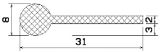 MZS 25329 - sponge profiles - Flag or 'P' profiles MZS 25329 - sponge profiles - Flag or 'P' profiles