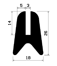 TU1- 1109 - silicone profiles - U shape profiles TU1- 1109 - silicone profiles - U shape profiles