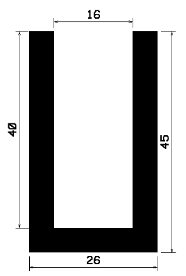 TU1- 1111 - rubber profiles - U shape profiles TU1- 1111 - rubber profiles - U shape profiles