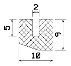MZS 25459 - sponge profiles - U shape profiles MZS 25459 - sponge profiles - U shape profiles