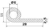 MZS 25362 - sponge profiles - Flag or 'P' profiles MZS 25362 - sponge profiles - Flag or 'P' profiles