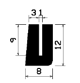 TU1- 1182 - silicone profiles - U shape profiles TU1- 1182 - silicone profiles - U shape profiles