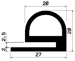 RT 1227 - silicone profiles - Sliding door – finger-guard profiles RT 1227 - silicone profiles - Sliding door – finger-guard profiles
