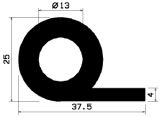 FN 1237 - EPDM profiles - Flag or 'P' profiles FN 1237 - EPDM profiles - Flag or 'P' profiles