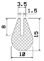 MZS 25386 - sponge profiles - U shape profiles MZS 25386 - sponge profiles - U shape profiles