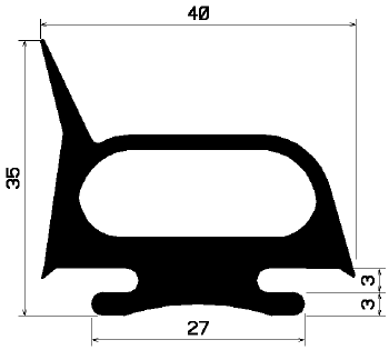 RT 1274 - EPDM rubber profiles - Sliding door – finger-guard profiles RT 1274 - EPDM rubber profiles - Sliding door – finger-guard profiles