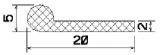 MZS 25483 - sponge profiles - Flag or 'P' profiles MZS 25483 - sponge profiles - Flag or 'P' profiles