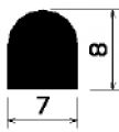 HR 1454 Sl - silicone rubber profiles - Semi-circle, D-profiles HR 1454 Sl - silicone rubber profiles - Semi-circle, D-profiles