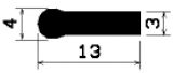 FN 1484 - EPDM profiles - Flag or 'P' profiles FN 1484 - EPDM profiles - Flag or 'P' profiles