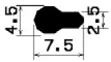 FN 1494 - EPDM profiles - Flag or 'P' profiles FN 1494 - EPDM profiles - Flag or 'P' profiles