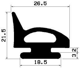 RT 1503 - EPDM rubber profiles - Sliding door – finger-guard profiles RT 1503 - EPDM rubber profiles - Sliding door – finger-guard profiles