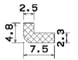 MZS 25652 - sponge rubber profiles - Angle shape profiles MZS 25652 - sponge rubber profiles - Angle shape profiles