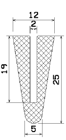 MZS 25661 - sponge profiles - U shape profiles MZS 25661 - sponge profiles - U shape profiles