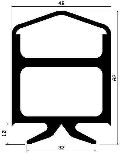 RT 1552 - EPDM rubber profiles - Sliding door – finger-guard profiles RT 1552 - EPDM rubber profiles - Sliding door – finger-guard profiles