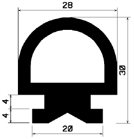RT 1554 - EPDM rubber profiles - Sliding door – finger-guard profiles RT 1554 - EPDM rubber profiles - Sliding door – finger-guard profiles