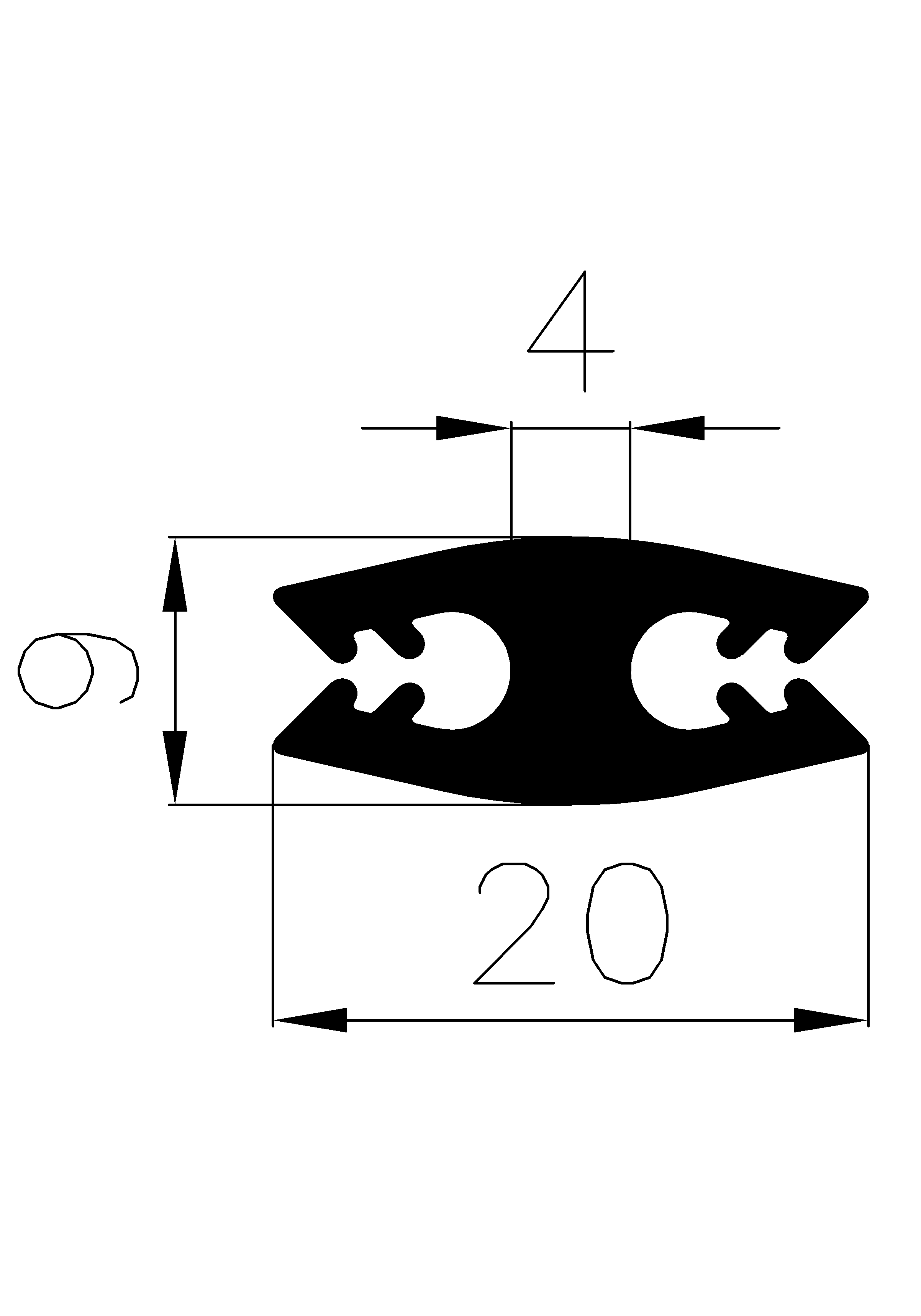 4920370KG - EPDM profiles - H-profiles 4920370KG - EPDM profiles - H-profiles