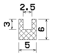 MZS 25499 - sponge profiles - U shape profiles MZS 25499 - sponge profiles - U shape profiles