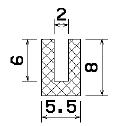MZS 25500 - sponge profiles - U shape profiles MZS 25500 - sponge profiles - U shape profiles