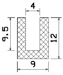 MZS 25501 - sponge profiles - U shape profiles MZS 25501 - sponge profiles - U shape profiles