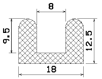MZs 25502 - sponge profiles - U shape profiles MZs 25502 - sponge profiles - U shape profiles